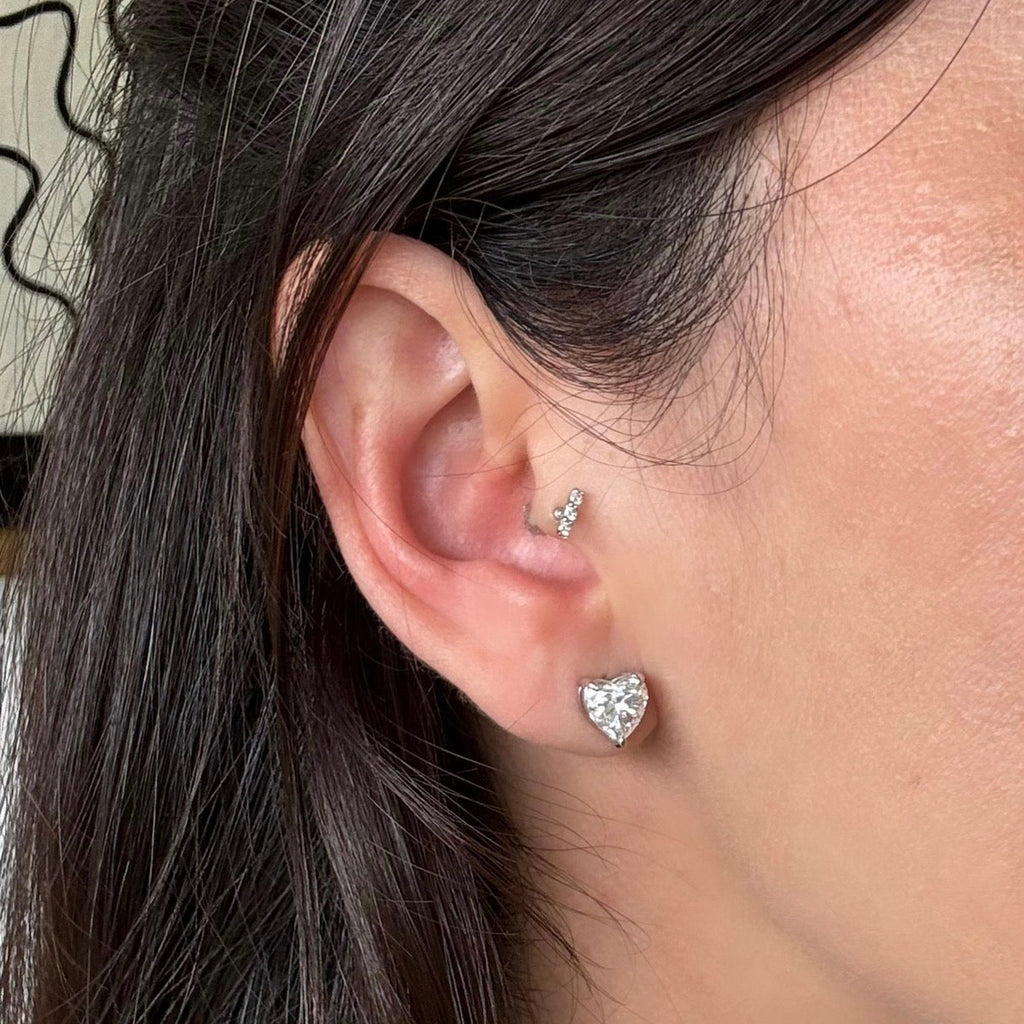 Aretes Love de Moissanita