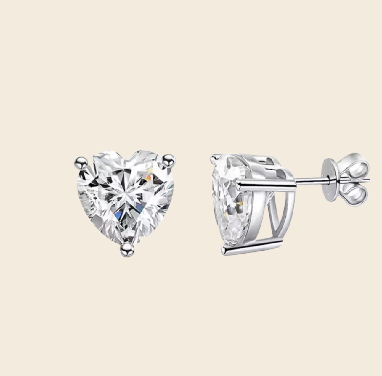 Aretes Love de Moissanita
